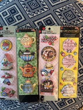 Mary Engelbreit Dimensional Stickers - Set of 4 Packs- 16 stickers in all. NWT
